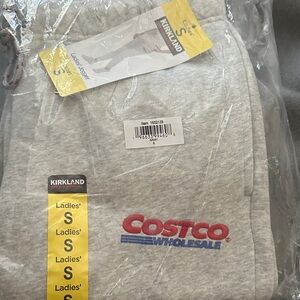 Kirkland Signature Gray Ladies' Joggers with Red & Blue Costco Logo